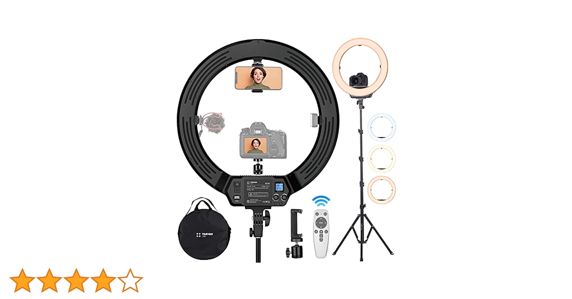 Amazon.co.jp: TARION リングライト 19インチ リモコン付き 3色